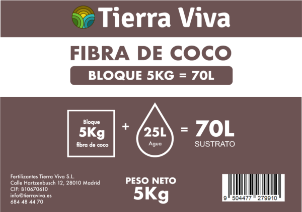 Etiqueta fibra de coco